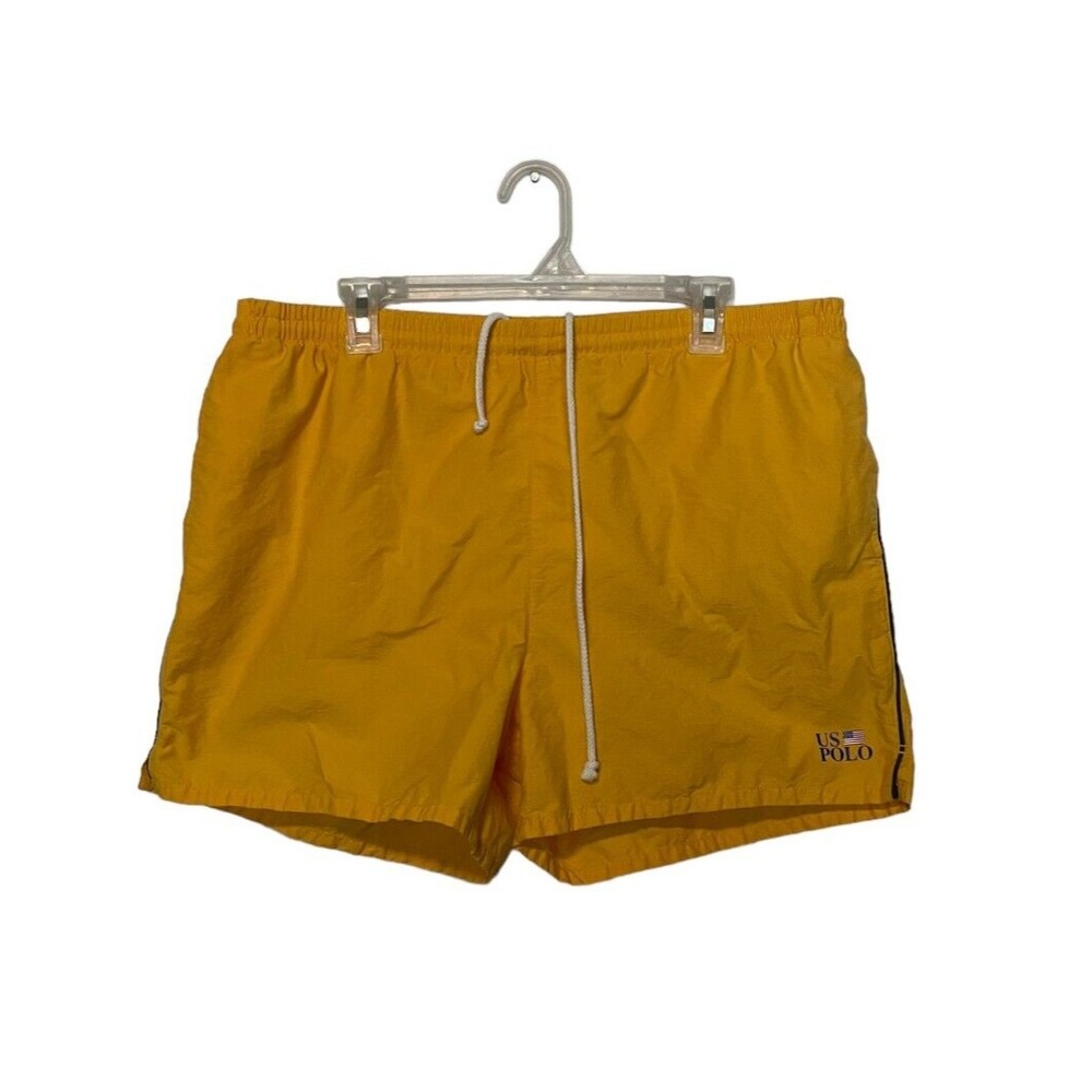 Polo Ralph Lauren Swim Trunks Mens Large Gold American Flag USA Lined Shorts